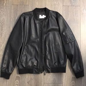 Topman leather bomber jacket.